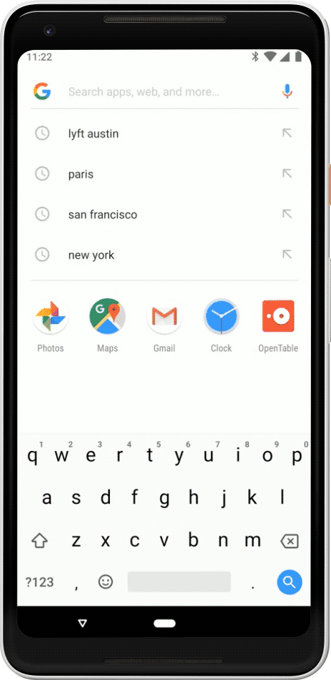 Android 9 Slices feature. Source: Google