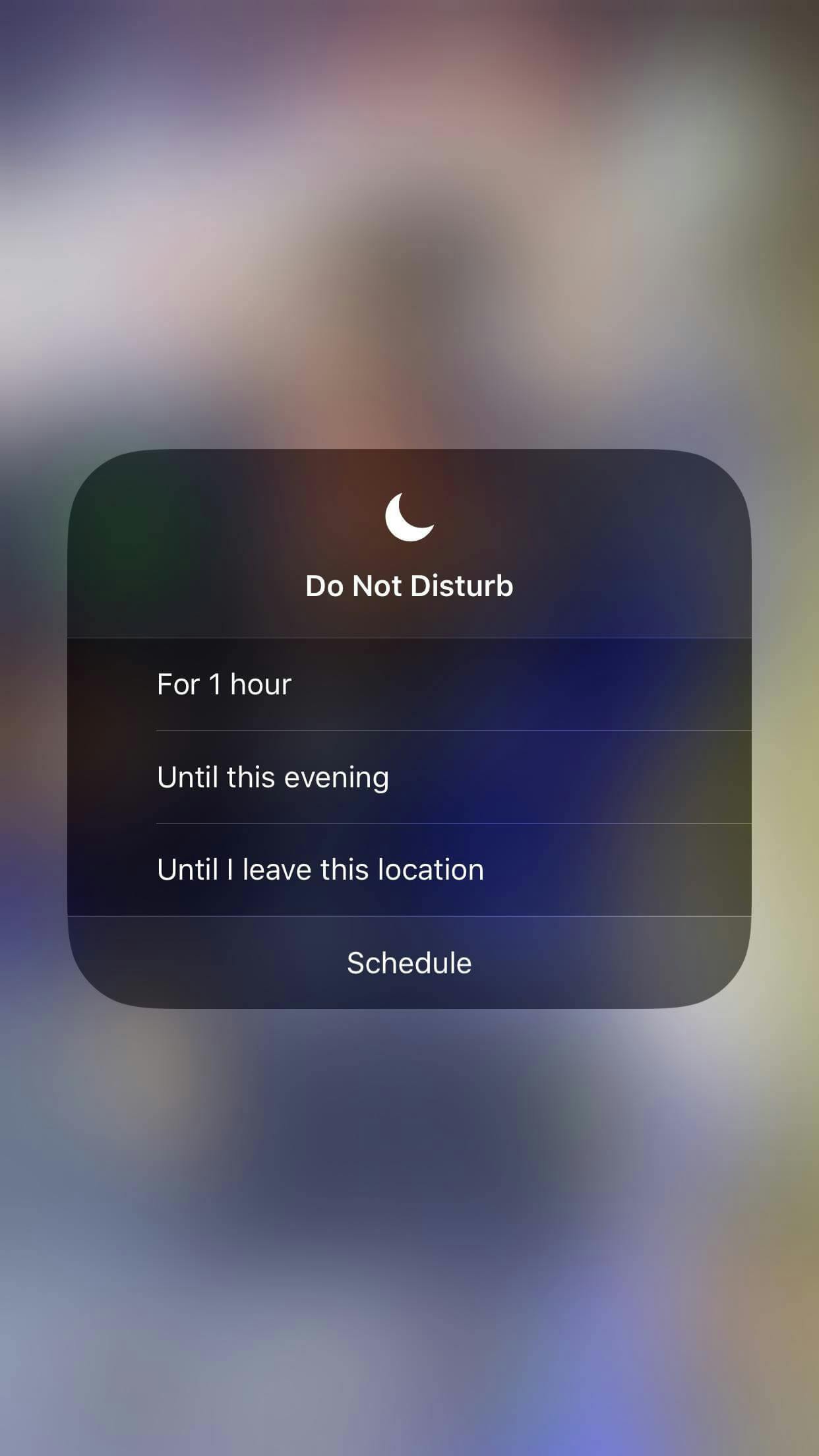 Do Not Disturb now includes a location-based setting