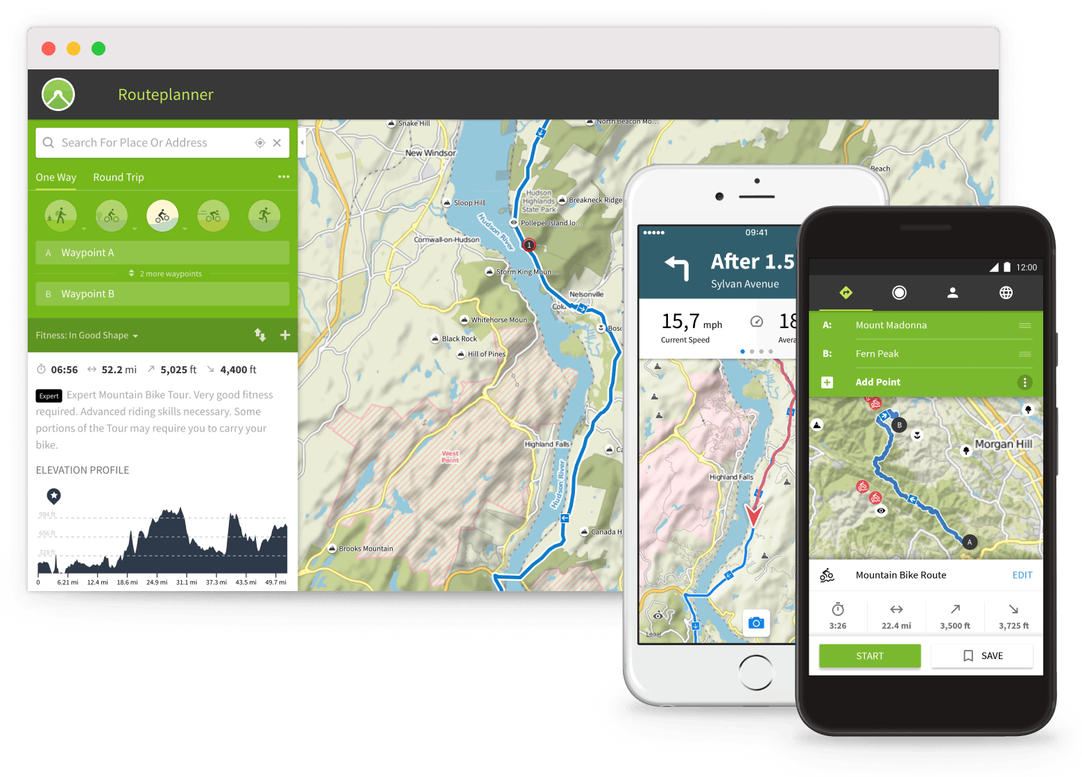 Plan a detailed route for your ride using Komoot